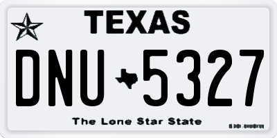 TX license plate DNU5327