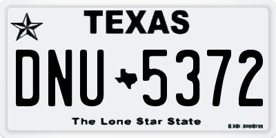 TX license plate DNU5372