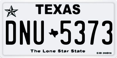 TX license plate DNU5373
