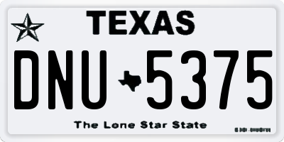 TX license plate DNU5375