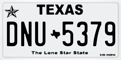 TX license plate DNU5379