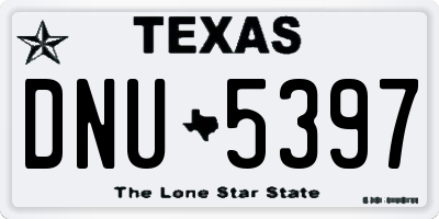 TX license plate DNU5397