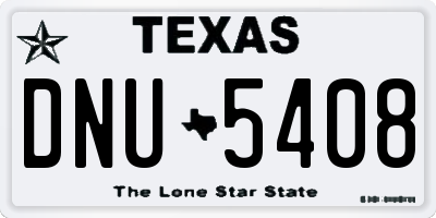 TX license plate DNU5408