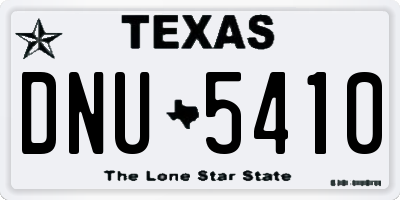 TX license plate DNU5410