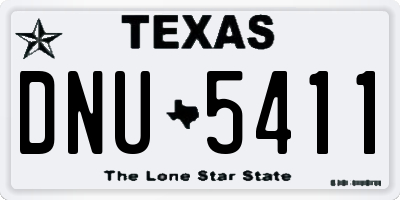 TX license plate DNU5411