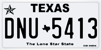 TX license plate DNU5413