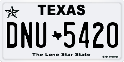 TX license plate DNU5420