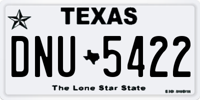 TX license plate DNU5422