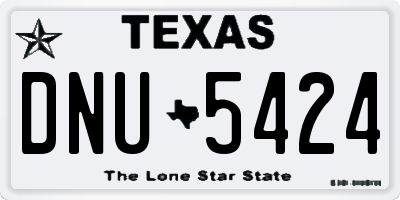 TX license plate DNU5424