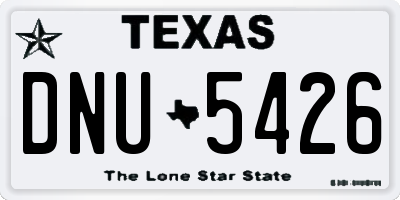 TX license plate DNU5426