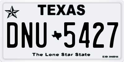 TX license plate DNU5427