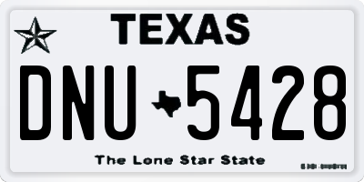 TX license plate DNU5428