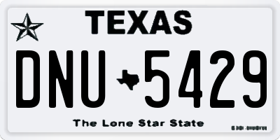 TX license plate DNU5429