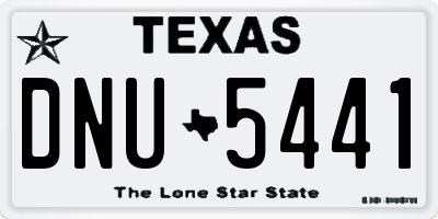 TX license plate DNU5441