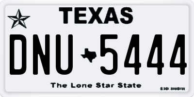TX license plate DNU5444