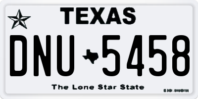 TX license plate DNU5458