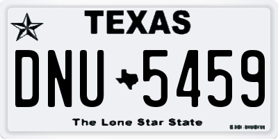 TX license plate DNU5459