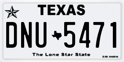 TX license plate DNU5471