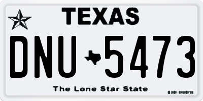 TX license plate DNU5473
