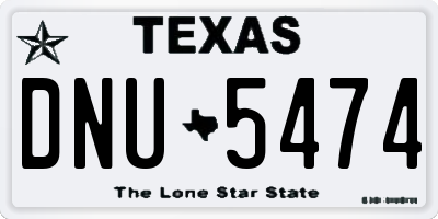 TX license plate DNU5474