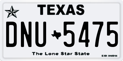 TX license plate DNU5475