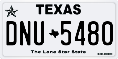 TX license plate DNU5480