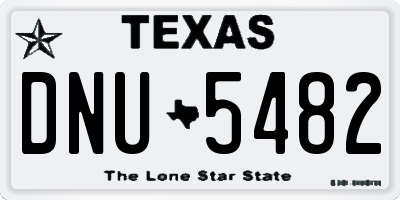 TX license plate DNU5482