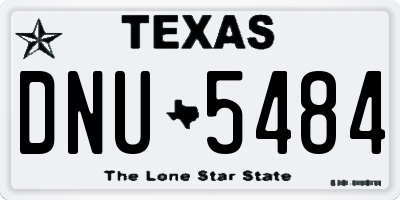 TX license plate DNU5484