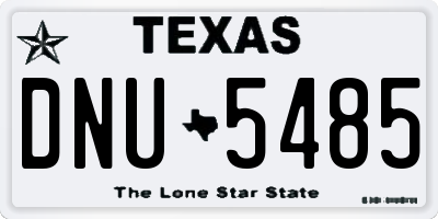 TX license plate DNU5485