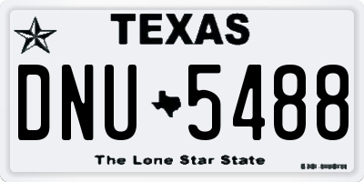 TX license plate DNU5488