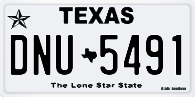 TX license plate DNU5491