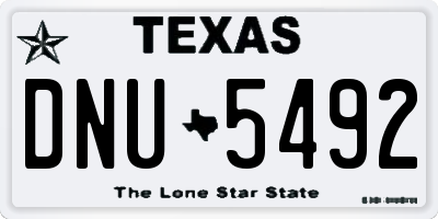 TX license plate DNU5492
