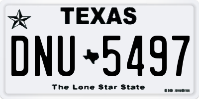 TX license plate DNU5497