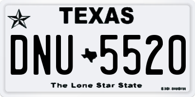 TX license plate DNU5520