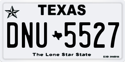 TX license plate DNU5527