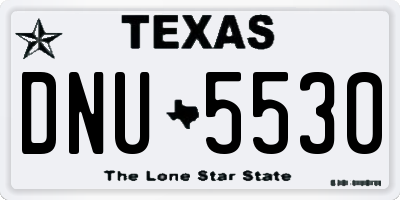 TX license plate DNU5530