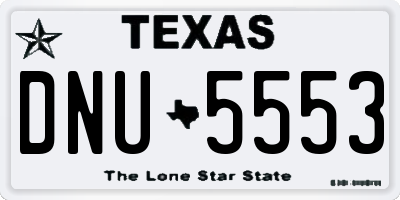 TX license plate DNU5553