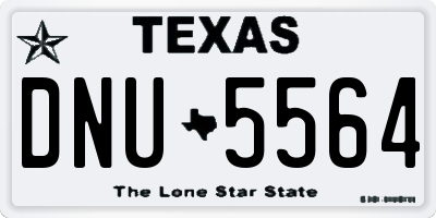TX license plate DNU5564