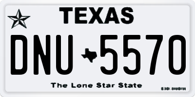 TX license plate DNU5570