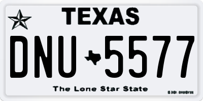 TX license plate DNU5577