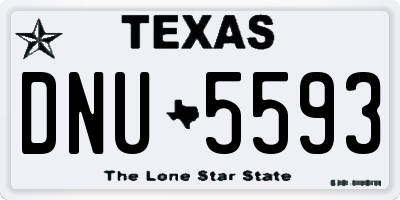TX license plate DNU5593