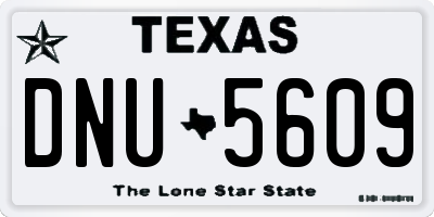 TX license plate DNU5609