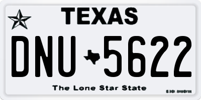 TX license plate DNU5622