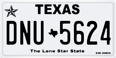 TX license plate DNU5624