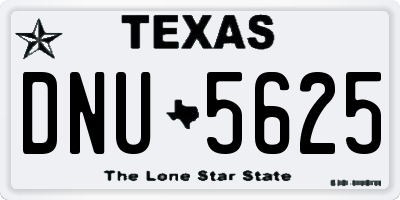 TX license plate DNU5625