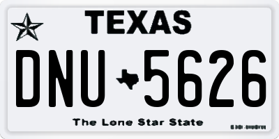TX license plate DNU5626