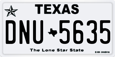 TX license plate DNU5635