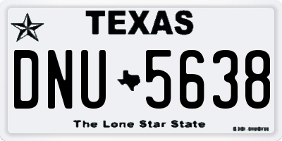 TX license plate DNU5638