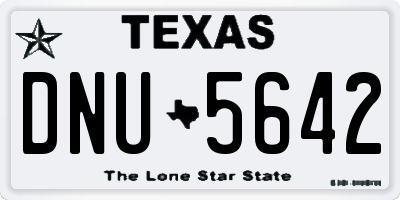 TX license plate DNU5642