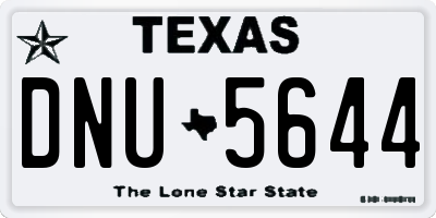 TX license plate DNU5644